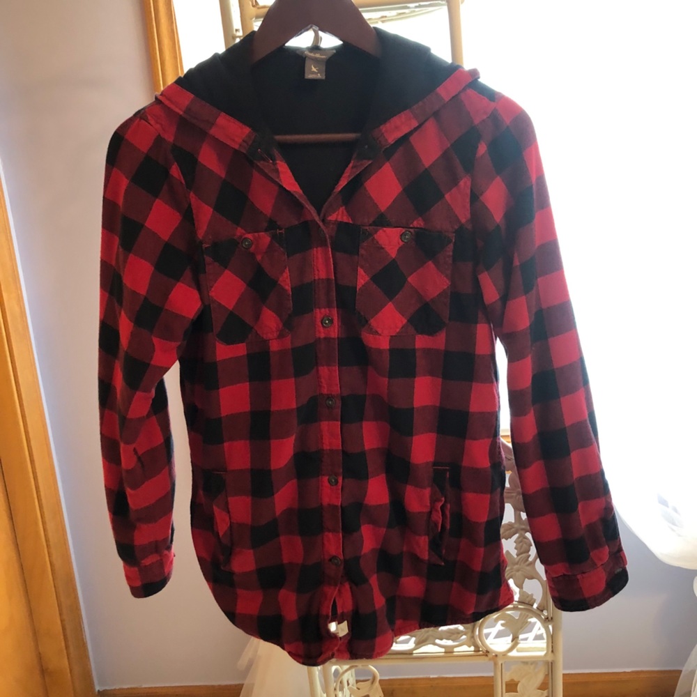 Eddie Bauer Women’s Red Buffalo Plaid Jacket S